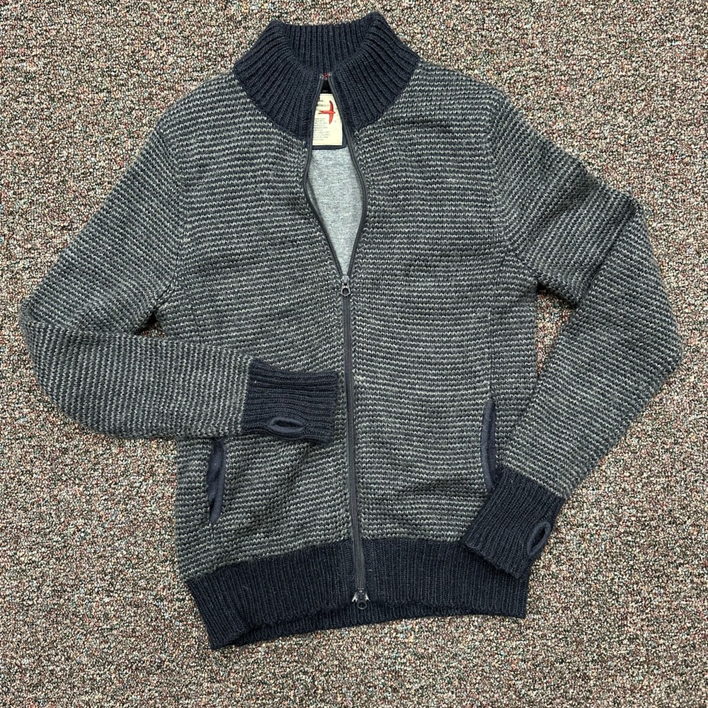 Relwen Wool-Alpaca, Cotton Lined Zippered Sweater
